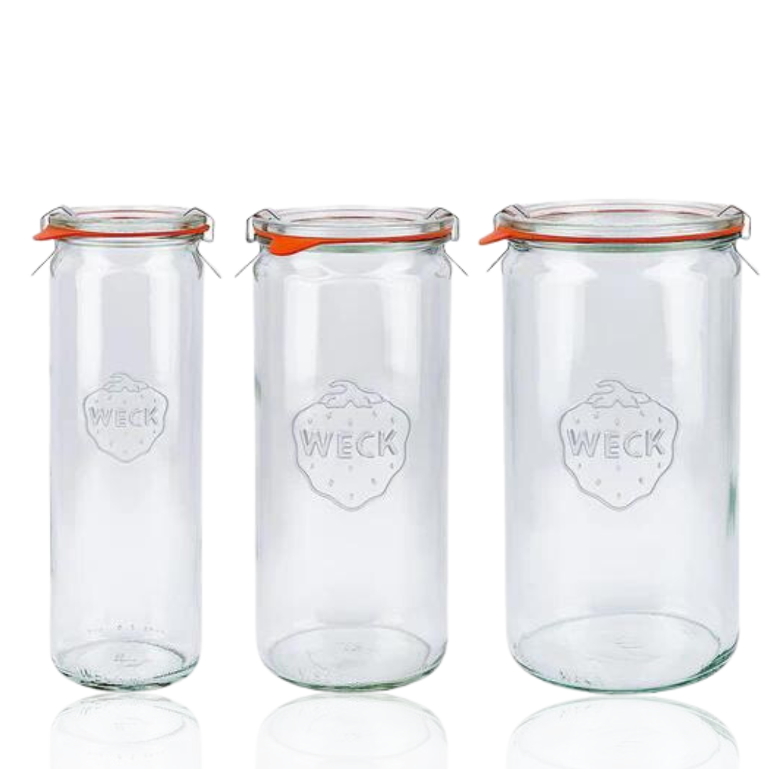 Weck Cylindrical Jar Combo - 905/908/974 - Set of 3